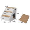 PaWz Wooden Dog Ramp Stairs Steps For Bed Pet Calming Kennel Non-Slip White