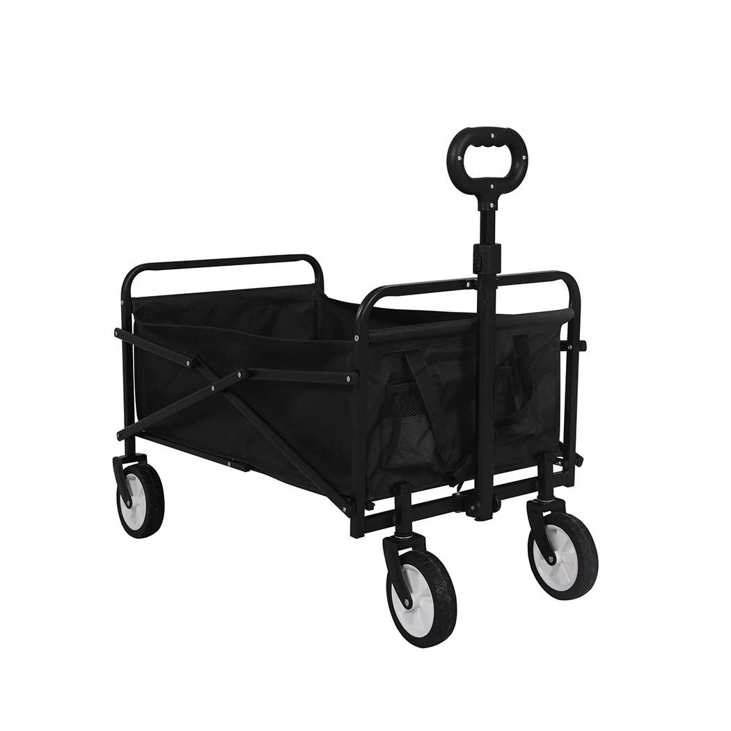 Lambu Garden Trolley Cart Foldable Picnic Wagon Outdoor Camping Trailer Black