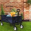 Lambu Garden Trolley Cart Foldable Picnic Wagon Outdoor Camping Trailer Blue