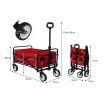 Lambu Garden Trolley Cart Foldable Picnic Wagon Outdoor Camping Trailer Red