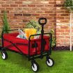 Lambu Garden Trolley Cart Foldable Picnic Wagon Outdoor Camping Trailer Red