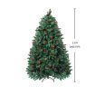 Santaco Christmas Tree 2.1M 7Ft Pinecone Decorated Xmas Home Garden Decorations