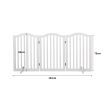 PaWz Wooden Pet Gate Dog Fence Safety Stair Barrier Security Door 3 Panels White