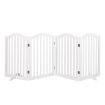 PaWz Wooden Pet Gate Dog Fence Safety Stair Barrier Security Door 4 Panels White