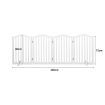 PaWz Wooden Pet Gate Dog Fence Safety Stair Barrier Security Door 4 Panels White