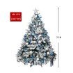 Santaco Christmas Tree 2.1M 7Ft Fairy Lights Snow Flocked Xmas Ornaments Decor