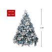 Santaco Christmas Tree 1.2M 4Ft Fairy Lights Snow Flocked Xmas Ornaments Decor