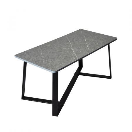 Levede Coffee Table Storage Dining Table Industrial Steel Legs Grey 100CMX50CM