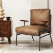 Levede Armchair Solid Wood PU Upholstered Lounge Accent Chair Polypropylene