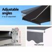 Instahut Retractable Folding Arm Awning Manual Sunshade 3Mx2.5M Grey