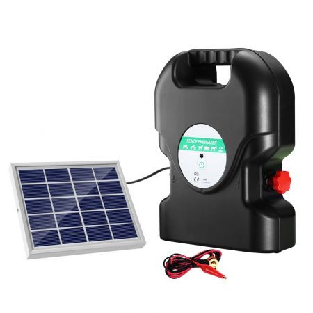 Giantz 8km Electric Fence Energiser Solar Energizer Charger Farm Animal 0.3J Giantz 8km Electric Fence Energiser Solar Energizer Charger Farm Animal 0.3J
