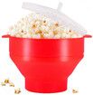 Microwaveable Silicone Popcorn Popper, BPA Free Collapsible Hot Air Microwavable Popcorn Maker Bowl