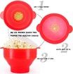 Microwaveable Silicone Popcorn Popper, BPA Free Collapsible Hot Air Microwavable Popcorn Maker Bowl