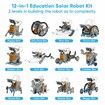 STEM 12-in-1 Education Solar Robot Toys -190 Pieces DIY Building Science Experiment Kit for Kids Aged 8-10 and Older,Solar Powered by The Sun