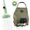Solar Shower Bag 20L Solar Heating Camping On-Off Switchable Shower Head for Beach Swimming Outdoor Traveling Hiking(Geen)