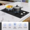 2 Burner Gas Cooktop Cooker Hob Stove Top Knobs 30cm NG LPG Ceramic Glass Surface Black Maxkon