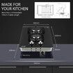 2 Burner Gas Cooktop Cooker Hob Stove Top Knobs 30cm NG LPG Ceramic Glass Surface Black Maxkon