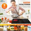 Ceramic Cooktop Stove Electric Cooktop Hob Cooker Glass Top 4 Burners 6 Zones 60cm Touch Control Built In Maxkon