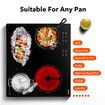 Ceramic Cooktop Stove Electric Cooktop Hob Cooker Glass Top 4 Burners 6 Zones 60cm Touch Control Built In Maxkon