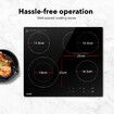 Ceramic Cooktop Stove Electric Cooktop Hob Cooker Glass Top 4 Burners 6 Zones 60cm Touch Control Built In Maxkon