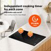 Ceramic Cooker Cooktop Stove Electric Glass Top Hob Cooker 2 Burners 3 Zones 30cm Touch Control Built In Maxkon