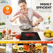 Ceramic Cooker Cooktop Stove Electric Glass Top Hob Cooker 2 Burners 3 Zones 30cm Touch Control Built In Maxkon