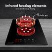 Ceramic Cooker Cooktop Stove Electric Glass Top Hob Cooker 2 Burners 3 Zones 30cm Touch Control Built In Maxkon