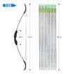 40lbs Recurve Bow Arrow Set Sports Archery Outdoor Hunting Equipment Target Shooting 40lbs Left Right Handed Black