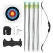 40lbs Recurve Bow Arrow Set Sports Archery Outdoor Hunting Equipment Target Shooting 40lbs Left Right Handed Black