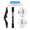 40lbs Recurve Bow Archery Set Exercise Sports Hunting Equipment Outdoor Target Shooting Games 40lbs Left Right Handed Black