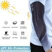 Ice Silk UV Protection Cooling Arm Sleeves for Women Men, UPF 50+ Sports Compression Cooling Sleeve for Outdoor Sports,Driving -2Pairs Black&White+Blue&Black