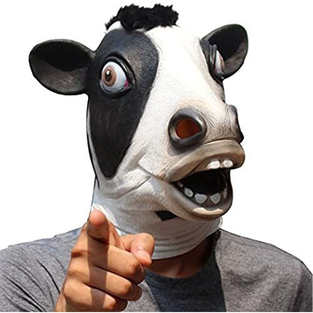 Cow Head Animal Mask, Funny Adult Cow Mask for Dress Up Cow Masks