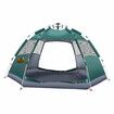 4 Man Beach Tent Shelter Instant Pop Up Camping Family Dome Sun Shade Hiking Picnic Outdoor 240x240x135cm Green OGL