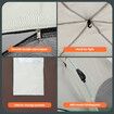 4 Man Beach Tent Shelter Camping Pop Up Instant Dome Family Shade Hiking Sun Rain Picnic Outdoor 240x240x135cm Creamy White