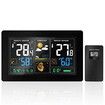 Wireless Weather Station with Outdoor Sensor,   Digital Thermometer, Hygrometer Rain Gauge and Time Display for Indoor and Outdoor Home Office