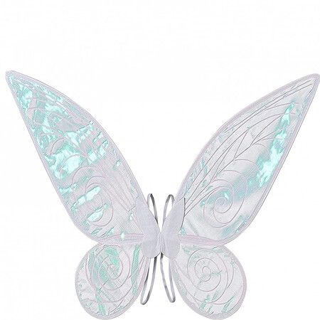 Girls Butterfly Fairy Wings, Princess Wings Sparkle Costumes (White)