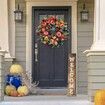 Fall Peony and Pumpkin Wreath - Artificial Fall Wreath for Home Farmhouse Decor and Festival