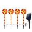 4x Lollipops Solar Power Pathway Light Decorations for Outdoor Yard