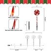 4x Lollipops Solar Power Pathway Light Decorations for Outdoor Yard