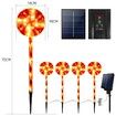 4x Lollipops Solar Power Pathway Light Decorations for Outdoor Yard