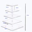 5 Tier  Cupcake Holder Square Acrylic Cupcake Tower Display for Pastry  LED Light String, Ideal for Weddings, Birthday