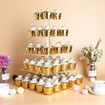 5 Tier  Cupcake Holder Square Acrylic Cupcake Tower Display for Pastry  LED Light String, Ideal for Weddings, Birthday