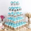 5 Tier  Cupcake Holder Square Acrylic Cupcake Tower Display for Pastry  LED Light String, Ideal for Weddings, Birthday