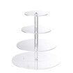 Cupcake Stand 4 Tier Round Acrylic cake Display Stand with LED String Lights Dessert Pastry Tower for Wedding Birthday Party 4mm Thick