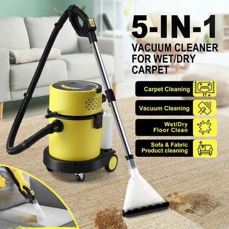 Carpet Cleaner Vacuum Wet Dry Floor Sofa Upholster 5 In 1 Cleaning Machine Portable Smart Mop Cordless Wheels