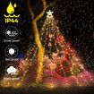 Solar LED String Light Waterfall Fairy Christmas Tree Hanging Decoration Ornament Star Topper Strip Indoor Outdoor 350 LED 9 Strands 8 Lighting Modes 