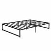 Metal Bed Frame Double Size Base Platform Black Mattress Foundation with Under Bed Storage