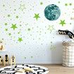 435Pcs Glow in The Dark Stars Wall Stickers for Ceiling Luminous Stars and Moon Wall Decals Fluorescent Star Ceiling Stickers For Christmas Halloween