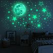 435Pcs Glow in The Dark Stars Wall Stickers for Ceiling Luminous Stars and Moon Wall Decals Fluorescent Star Ceiling Stickers For Christmas Halloween