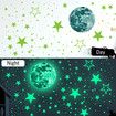 435Pcs Glow in The Dark Stars Wall Stickers for Ceiling Luminous Stars and Moon Wall Decals Fluorescent Star Ceiling Stickers For Christmas Halloween